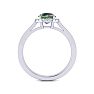 3/4 Carat Round Shape Mystic Topaz Ring Diamond Halo In 14 Karat White Gold Image-3