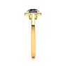 3/4 Carat Round Shape Mystic Topaz Ring Diamond Halo In 14 Karat Yellow Gold Image-4