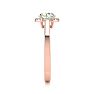 3/4 Carat Round Shape Green Amethyst and Halo Diamond Ring In 14 Karat Rose Gold Image-4