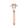 1 Carat Round Shape Morganite and Halo Diamond Ring In 14 Karat Rose Gold Image-4