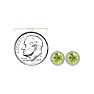1 1/4 Carat Round Shape Peridot and Halo Diamond Earrings In 14 Karat Rose Gold Image-4
