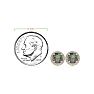 1 Carat Round Shape Mystic Topaz and Halo Diamond Earrings In 14 Karat Yellow Gold Image-4