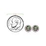 1 Carat Round Shape Mystic Topaz and Halo Diamond Earrings In 14 Karat Rose Gold Image-4