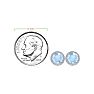 Aquamarine Earrings: Aquamarine Jewelry: 1 Carat Round Shape Aquamarine and Halo Diamond Earrings In 14 Karat White Gold Image-4