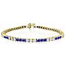 5 Carat Tanzanite and Diamond Bracelet In 14 Karat Yellow Gold Image-1