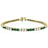 5 Carat Emerald and Diamond Bracelet In 14 Karat Yellow Gold Image-1