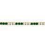 5 Carat Emerald and Diamond Bracelet In 14 Karat Yellow Gold Image-2
