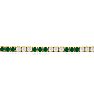 5 Carat Emerald and Diamond Bracelet In 14 Karat Yellow Gold Image-2