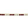 Ruby Bracelet; Ruby Tennis Bracelet; 5 Carat Ruby and Diamond Bracelet In 14 Karat Yellow Gold Image-2