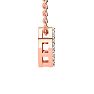 Letter O Diamond Initial Necklace In 14K Rose Gold With 13 Diamonds Image-3