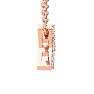 Letter T Diamond Initial Necklace In 14K Rose Gold With 13 Diamonds Image-3