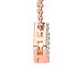 Letter U Diamond Initial Necklace In 14K Rose Gold With 13 Diamonds Image-3