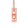 Letter X Diamond Initial Necklace In 14K Rose Gold With 13 Diamonds Image-3