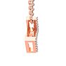 Letter Z Diamond Initial Necklace In 14K Rose Gold With 13 Diamonds Image-3
