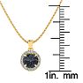 3/4 Carat Round Shape Mystic Topaz Necklace With Diamond Halo In 14 Karat Yellow Gold, 18 Inches Image-3