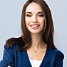 1 Carat Round Shape Sapphire and Halo Diamond Necklace In 14 Karat Rose Gold Image-4