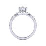 1 1/2 Carat Pear Shape Halo Diamond Fancy Engagement Ring In 14K White Gold (H-I, SI2-I1) Image-4