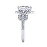 1 1/2 Carat Pear Shape Halo Diamond Fancy Engagement Ring In 14K White Gold (H-I, SI2-I1) Image-5