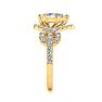 1 1/2 Carat Pear Shape Halo Diamond Fancy Engagement Ring In 14K Yellow Gold (H-I, SI2-I1) Image-4