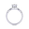 1 1/2 Carat Pear Shape Halo Diamond Fancy Engagement Ring In 14K White Gold Image-3