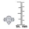 1 1/2 Carat Pear Shape Halo Diamond Fancy Engagement Ring In 14K White Gold Image-5
