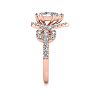1 1/2 Carat Pear Shape Halo Diamond Fancy Engagement Ring In 14K Rose Gold Image-4