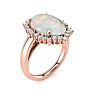 4 Carat Ballerina Opal Ring with Diamonds In 14 Karat Rose Gold Image-2