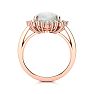 4 Carat Ballerina Opal Ring with Diamonds In 14 Karat Rose Gold Image-3