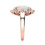 4 Carat Ballerina Opal Ring with Diamonds In 14 Karat Rose Gold Image-4