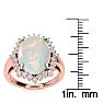 4 Carat Ballerina Opal Ring with Diamonds In 14 Karat Rose Gold Image-5