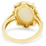 5 Carat Opal Ring with Halo Diamonds In 14 Karat Yellow Gold Image-3