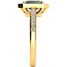 1 Carat Octagon Shape Mystic Topaz Ring With Diamond Halo In 14 Karat Yellow Gold Image-4