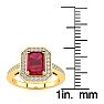 1 1/4 Carat Ruby and Halo Diamond Ring In 14 Karat Yellow Gold Image-5