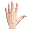 1 1/4 Carat Ruby and Halo Diamond Ring In 14 Karat Rose Gold Image-6