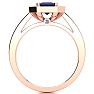 1 1/3 Carat Sapphire and Halo Diamond Ring In 14 Karat Rose Gold Image-3