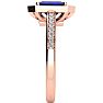 1 1/3 Carat Sapphire and Halo Diamond Ring In 14 Karat Rose Gold Image-4