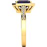 2 Carat Octagon Shape Mystic Topaz Ring With Diamond Halo In 14 Karat Yellow Gold Image-4