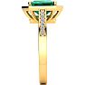 1 3/4 Carat Emerald and Halo Diamond Ring In 14 Karat Yellow Gold Image-4