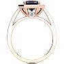 2-1/2 Carat Octagon Shape Mystic Topaz Ring With Diamond Halo In 14 Karat Rose Gold Image-3