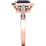 2-1/2 Carat Octagon Shape Mystic Topaz Ring With Diamond Halo In 14 Karat Rose Gold Image-4