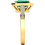 2 1/2 Carat Emerald and Halo Diamond Ring In 14 Karat Yellow Gold Image-4