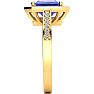 3 Carat Tanzanite and Halo Diamond Ring In 14 Karat Yellow Gold Image-4