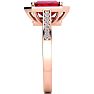 3 1/3 Carat Ruby and Halo Diamond Ring In 14 Karat Rose Gold Image-4