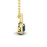 1-1/3 Carat Cushion Shape Mystic Topaz Necklace With Diamond Halo In 14 Karat Yellow Gold, 18 Inches Image-2