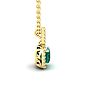 1-1/4 Carat Cushion Shape Emerald Necklaces With Diamond Halo In 14 Karat Yellow Gold, 18 Inch Chain Image-2