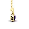 1 3/4 Carat Cushion Cut Amethyst and Halo Diamond Necklace In 14 Karat Yellow Gold, 18 Inches Image-2