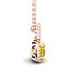 1 3/4 Carat Cushion Cut Citrine and Halo Diamond Necklace In 14 Karat Rose Gold, 18 Inches Image-2