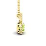 1 3/4 Carat Cushion Cut Peridot and Halo Diamond Necklace In 14 Karat Yellow Gold, 18 Inches Image-2