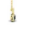 2 Carat Cushion Shape Mystic Topaz Necklace and Diamond Halo In 14 Karat Yellow Gold, 18 Inches Image-2