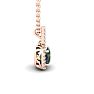 2 Carat Cushion Shape Mystic Topaz Necklace and Diamond Halo In 14 Karat Rose Gold, 18 Inches Image-2